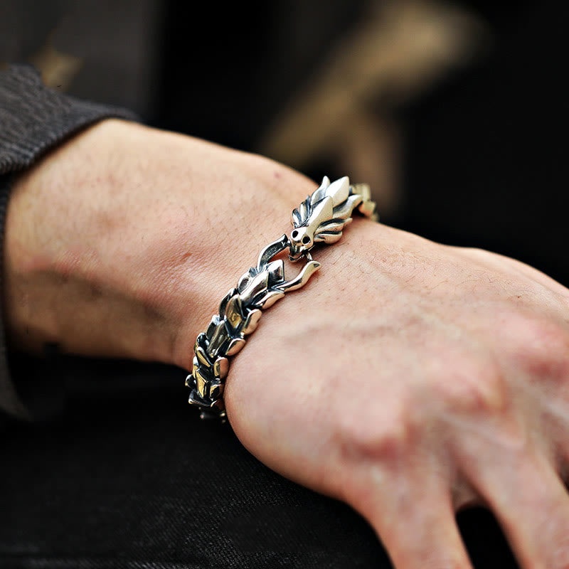 WorldNorse Handcrafted 925 Silver Protection Force Dragon Bracelet - image 4