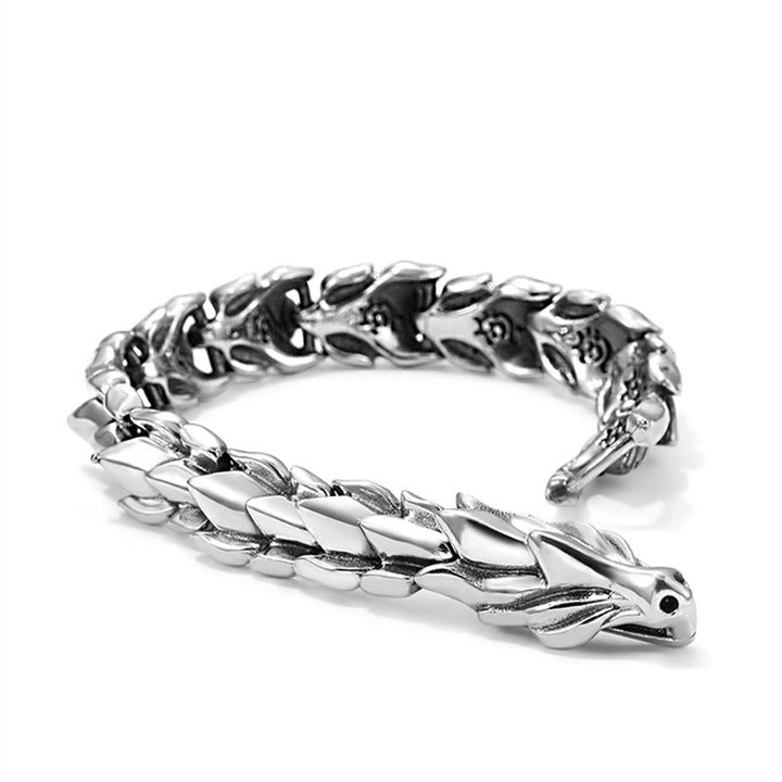 WorldNorse 925 Sterling Silver Protection Force Dragon Bracelet