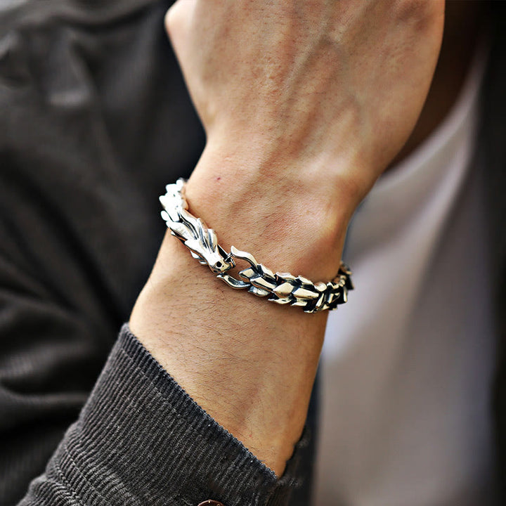 WorldNorse 925 Sterling Silver Protection Force Dragon Bracelet - image 3