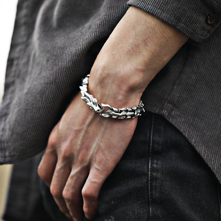 WorldNorse Handcrafted 925 Silver Protection Force Dragon Bracelet - image 2