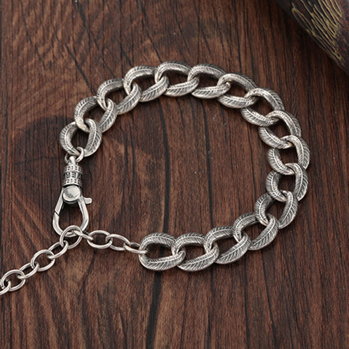 WorldNorse Handcrafted 925 Silver Feather Bracelet - image 5