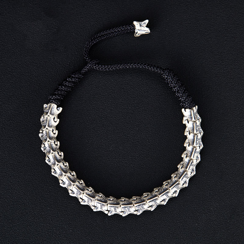 WorldNorse Handcrafted 925 Silver Dragon Bone Bracelet - image 4