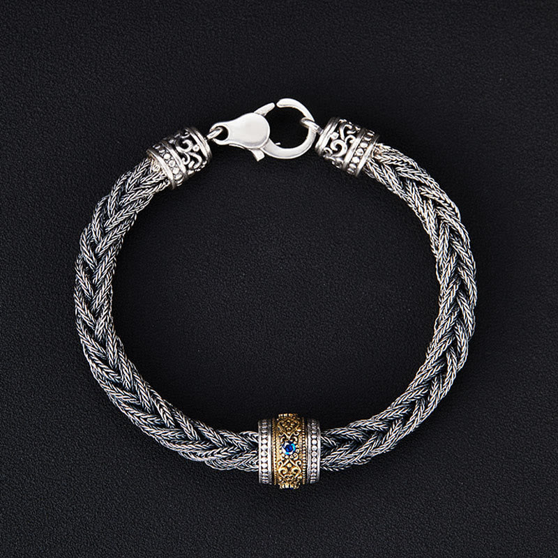 WorldNorse Handcrafted 925 Silver Braided Woven Bracelet - image 1