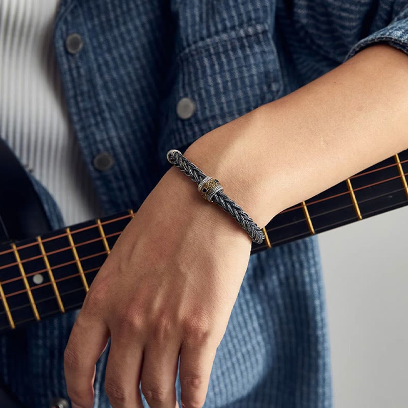 WorldNorse Handcrafted 925 Silver Braided Woven Bracelet - image 2