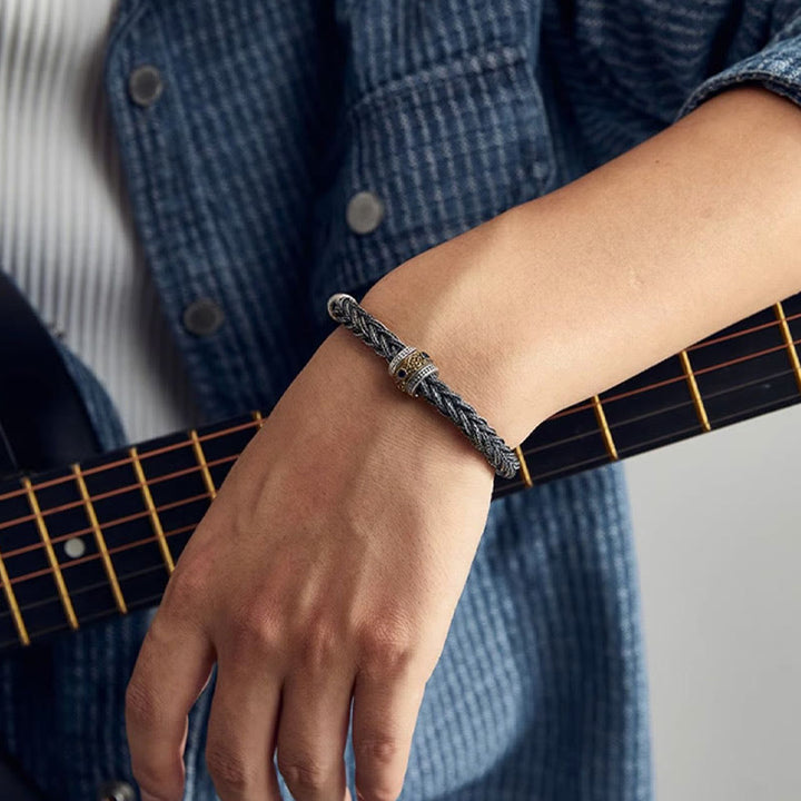WorldNorse Handcrafted 925 Silver Braided Woven Bracelet - image 2