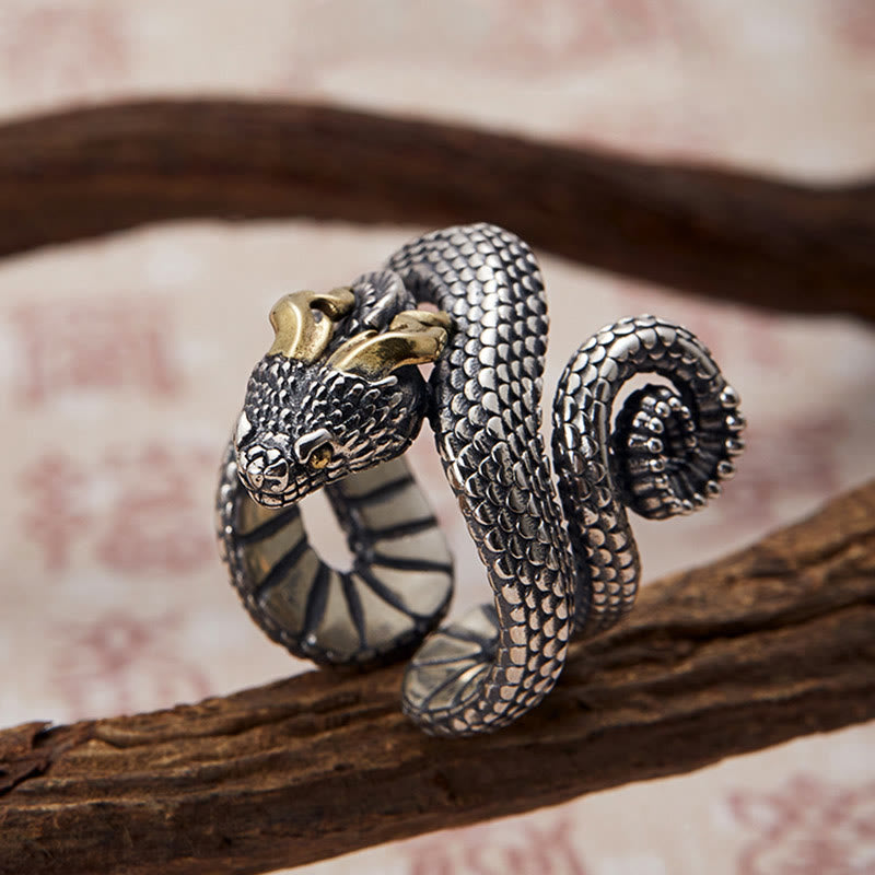 WorldNorse Handcrafted 925 Silver Snake Jormungandr Ring - image 3