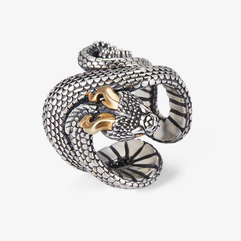 WorldNorse Handcrafted 925 Silver Snake Jormungandr Ring - image 5