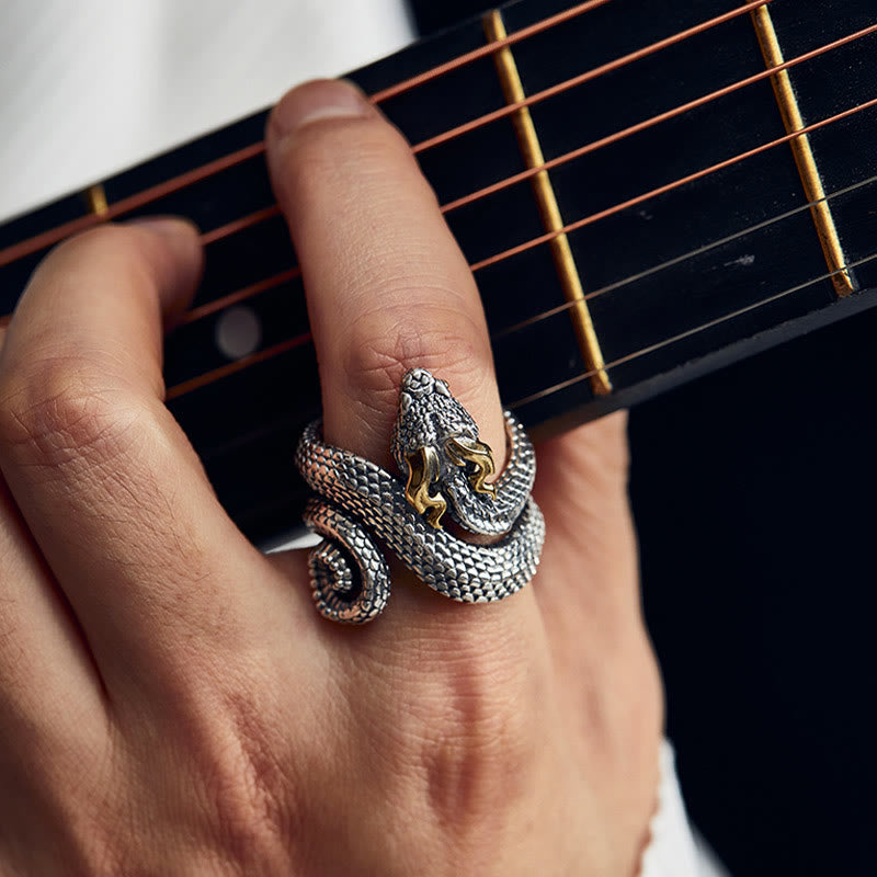 WorldNorse Handcrafted 925 Silver Snake Jormungandr Ring - image 4