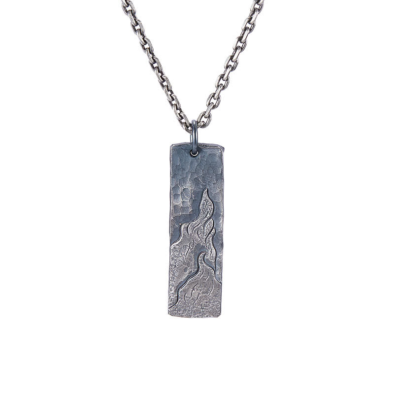 WorldNorse Handcrafted 925 Silver Waves Fire Necklace - image 3