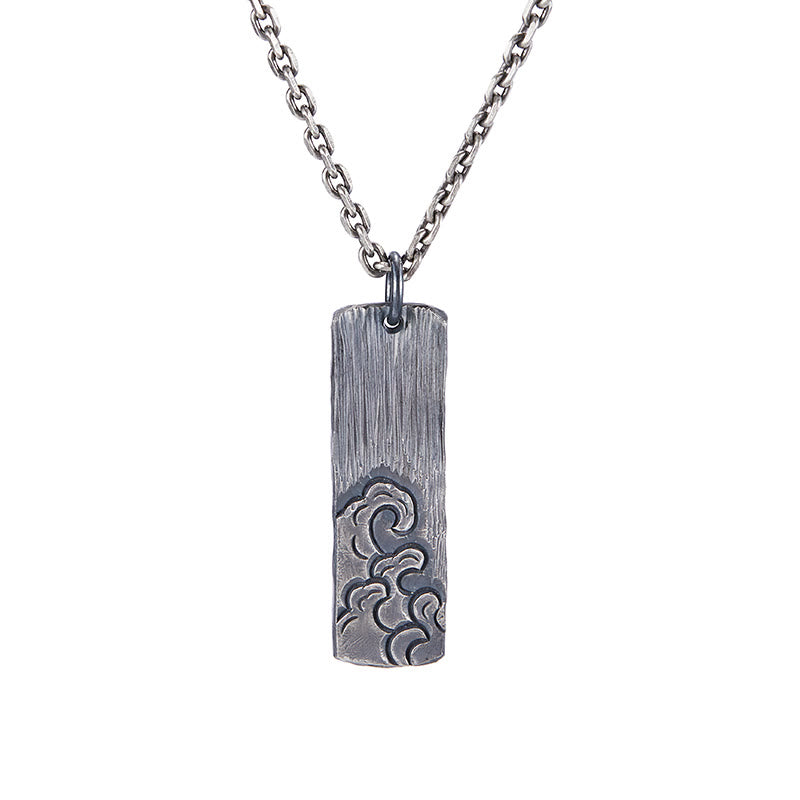WorldNorse Handcrafted 925 Silver Waves Fire Necklace - image 1