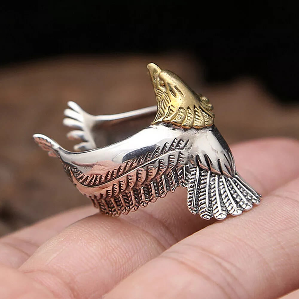 WorldNorse Eagle Spreads Wings Ring - image 0