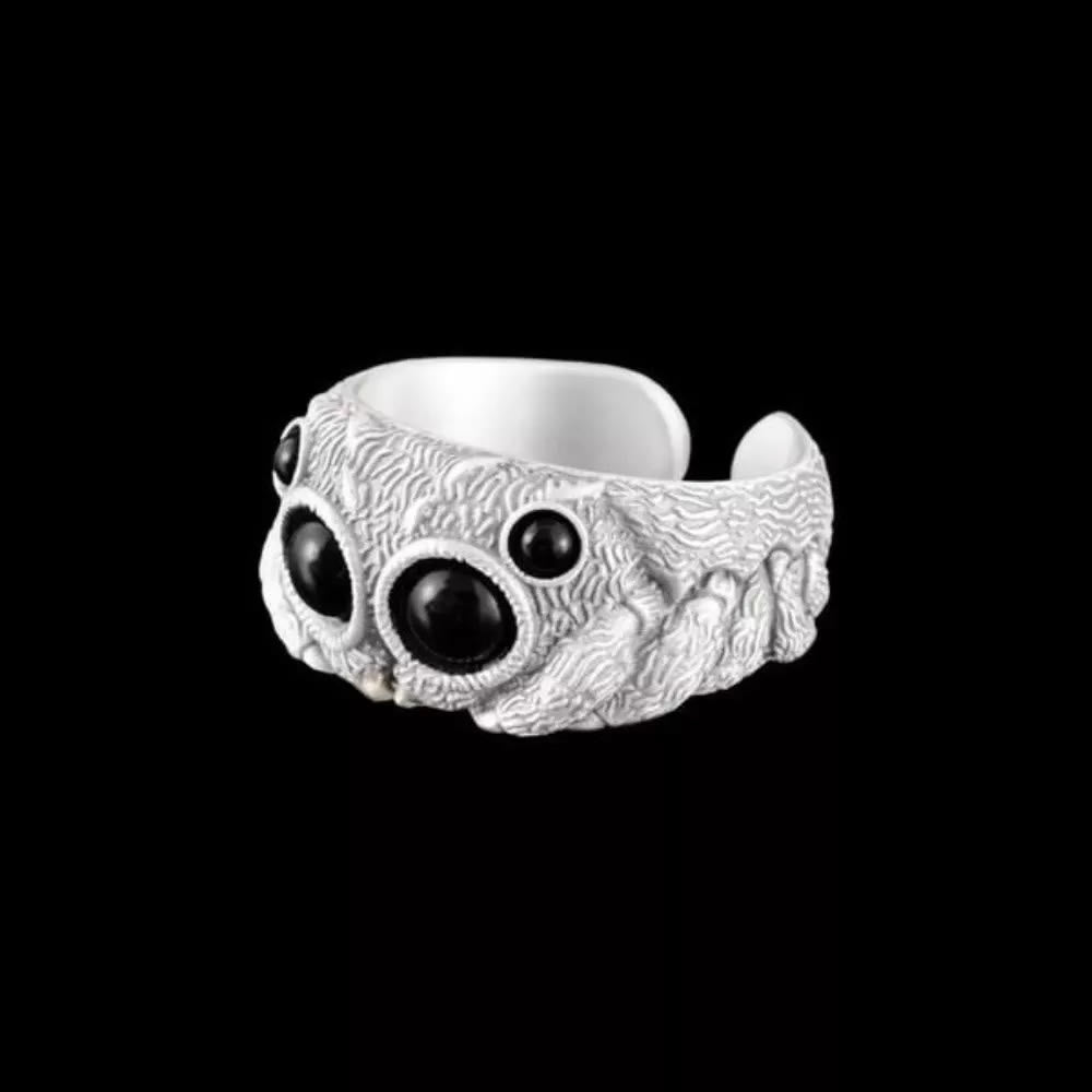 WorldNorse Jumping Spider Ring - Adjustable Alloy Gothic Ring with