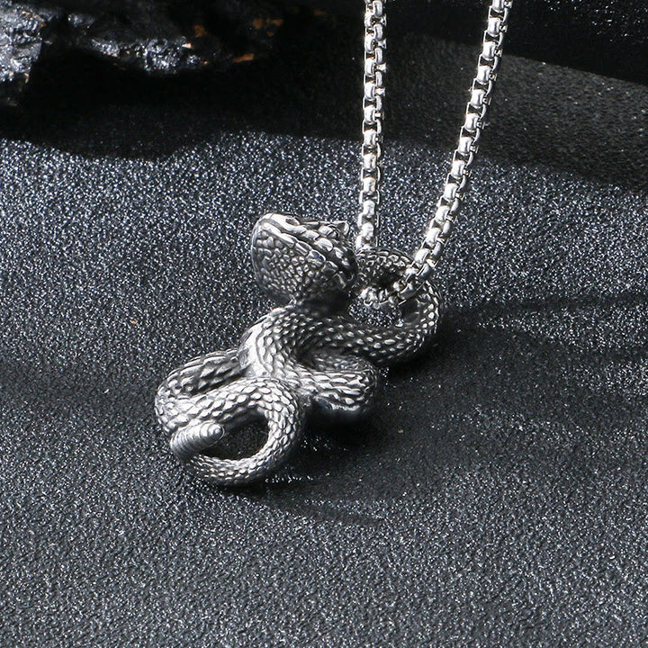 WorldNorse Coiled Snake Pendant Necklace - image 4