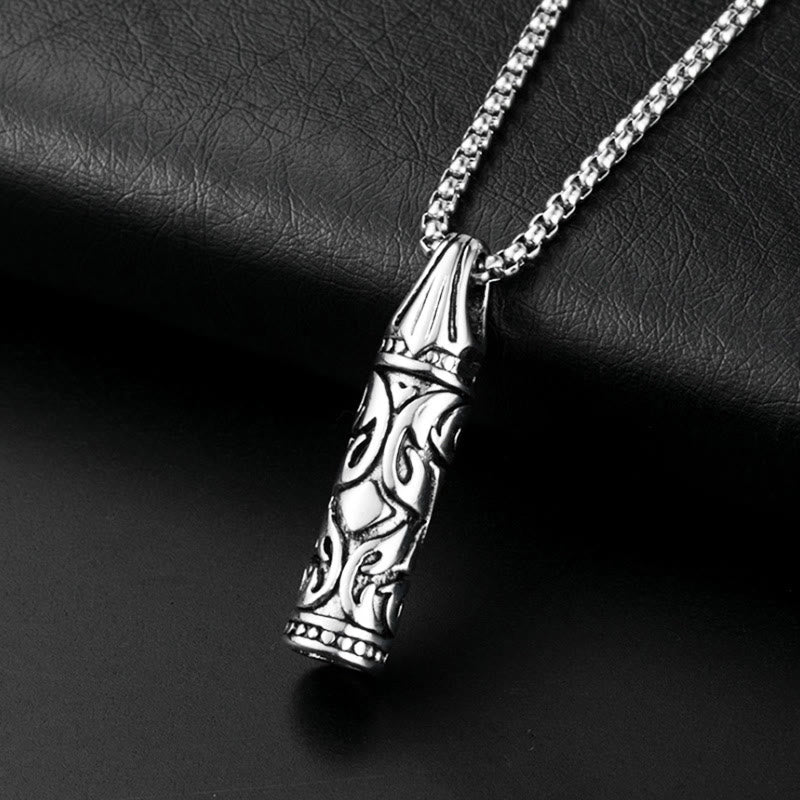 WorldNorse Bullet Hexagram Stainless Steel Chain Necklace