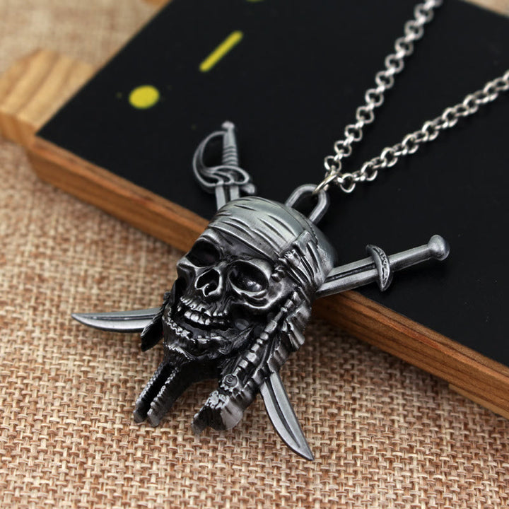 WorldNorse Punk Pirate Skull Charm Necklace - Tin - image 6