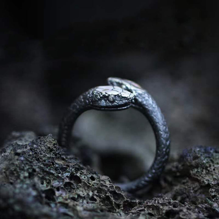 WorldNorse Jormungandr Two-Headed Snake Ring