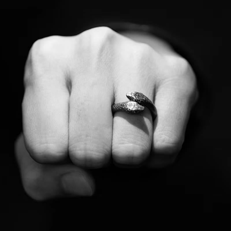 WorldNorse Jormungandr Two-Headed Snake Ring