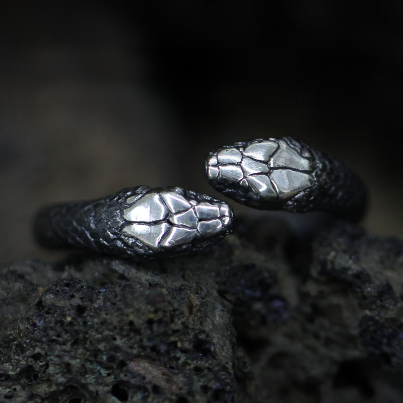 WorldNorse Jormungandr Two-Headed Snake Ring