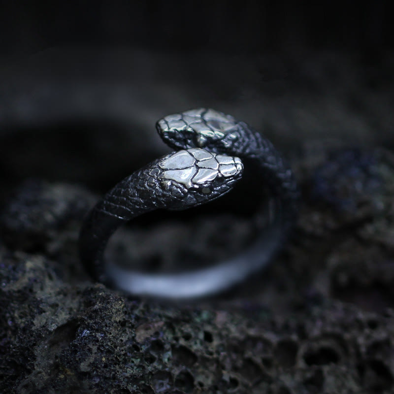 WorldNorse Jormungandr Two-Headed Snake Ring