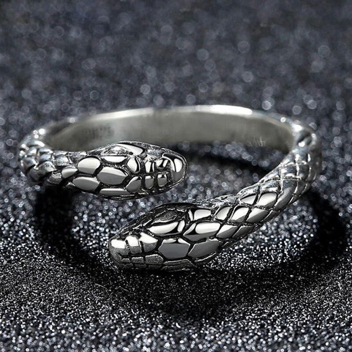 WorldNorse Jormungandr Two-Headed Snake Ring