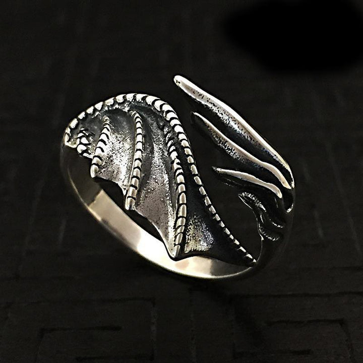 WorldNorse Gothic Dragon Wing Adjustable Ring