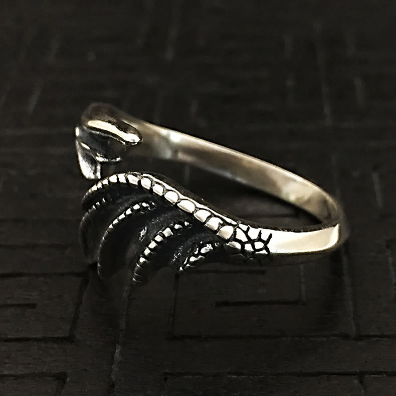 WorldNorse Gothic Dragon Wing Adjustable Ring