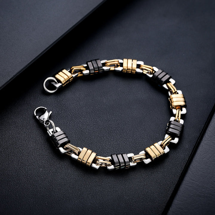 WorldNorse Stainless Steel Mens Polished Chain Link Bracelet