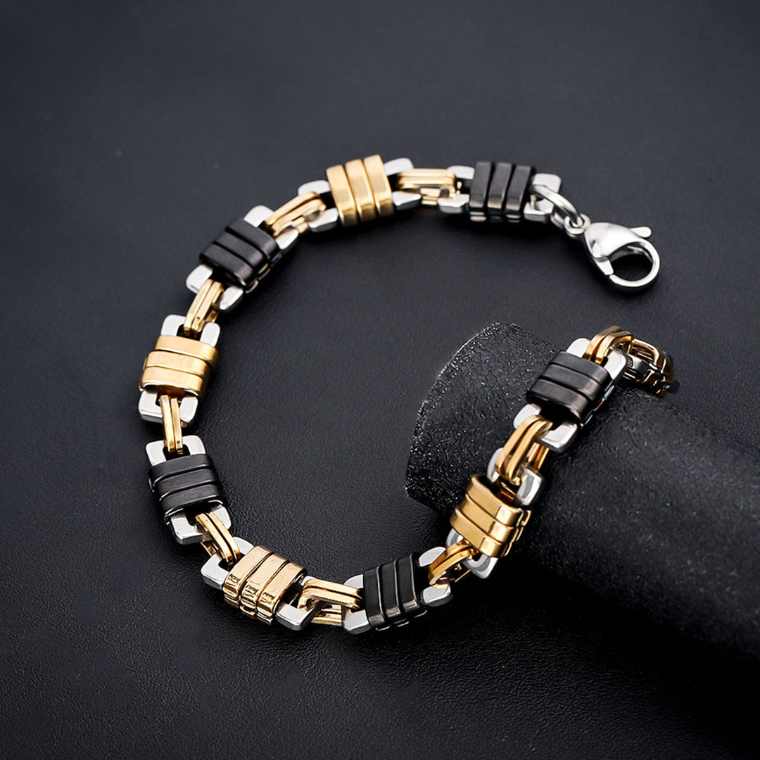 WorldNorse Stainless Steel Mens Polished Chain Link Bracelet