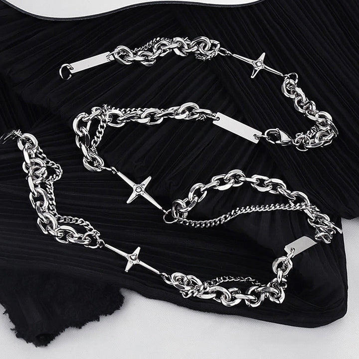 WorldNorse Starlight Charm Cable Chain Curb Chain Bracelet