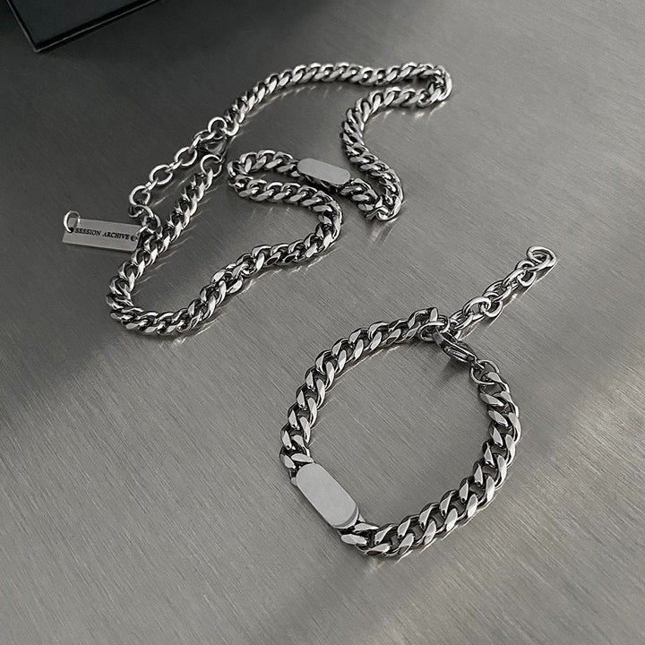 WorldNorse Polished Stainless Steel Cuban Chain Bracelet