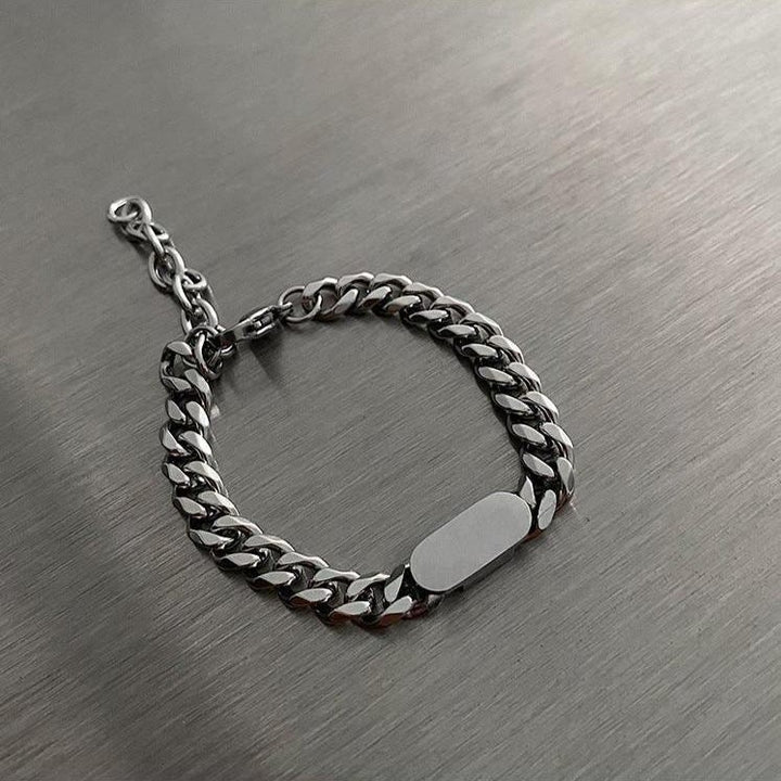 WorldNorse Polished Stainless Steel Cuban Chain Bracelet