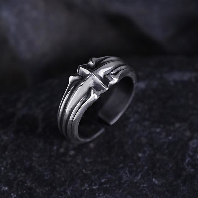 WorldNorse Relief Cross Star Ring - Adjustable - image 1