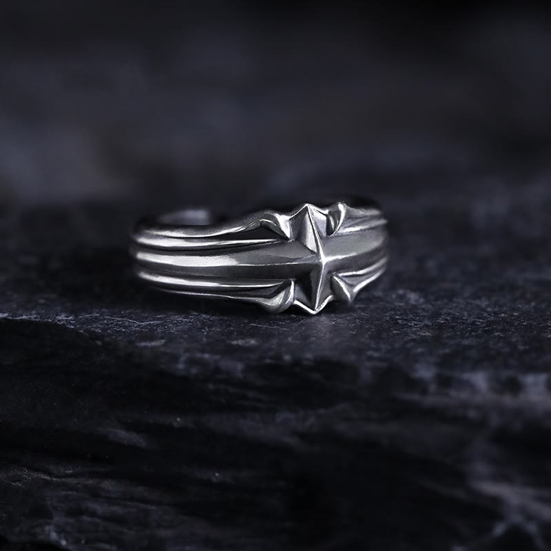 WorldNorse Relief Cross Star Ring - image 3