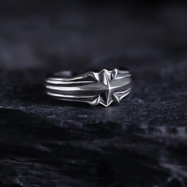 WorldNorse Relief Cross Star Ring - image 3
