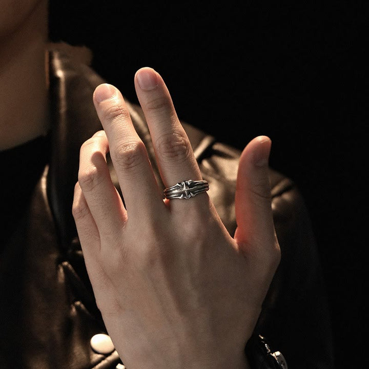 WorldNorse Relief Cross Star Ring - image 4