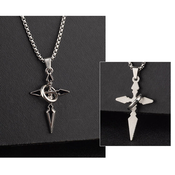 WorldNorse Cross & Ring Halo Pendant Necklace