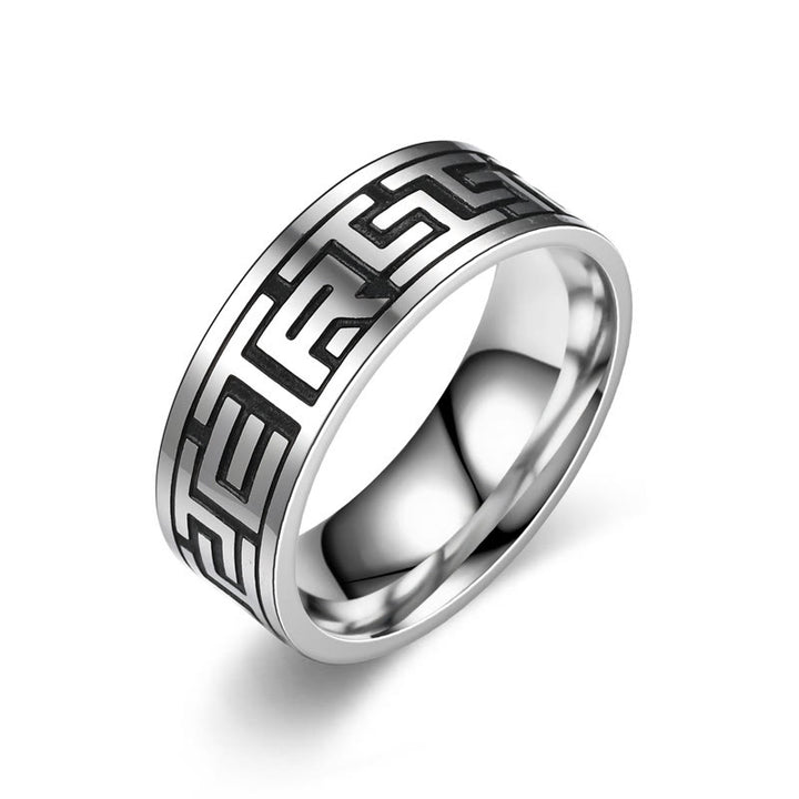 WorldNorse Retro Engraved Stainless Steel Band Ring - image 8