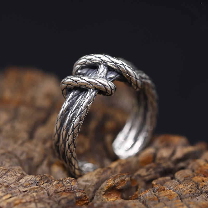 WorldNorse Twist Rope Knot Ring