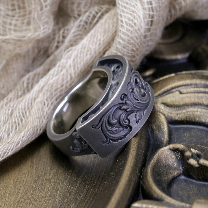 WorldNorse Dark Eye Engraved Ring