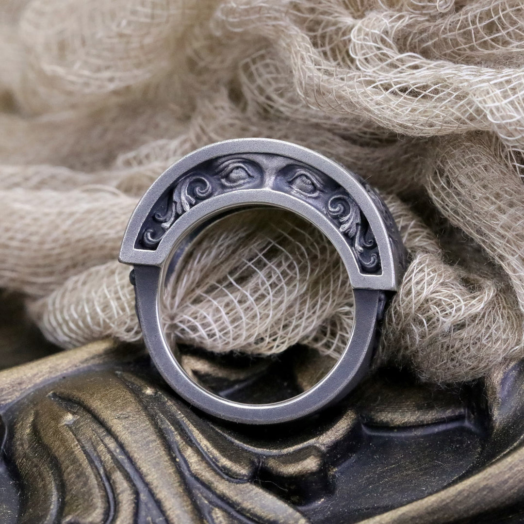 WorldNorse Dark Eye Engraved Ring