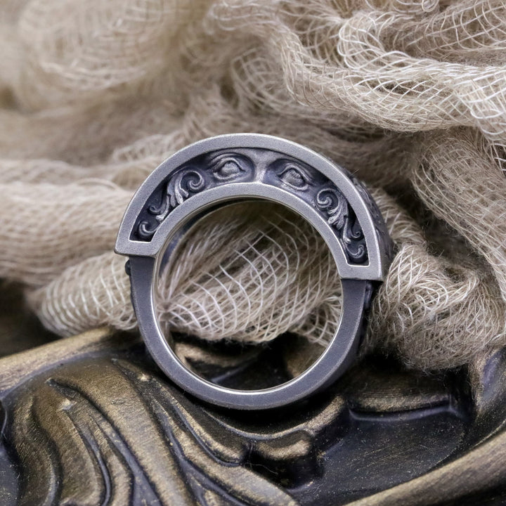 WorldNorse Dark Eye Engraved Ring