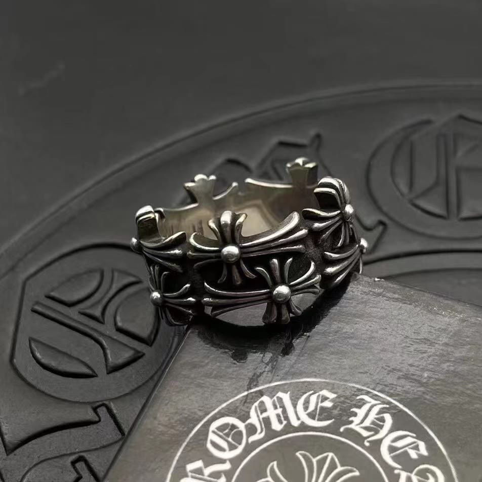 WorldNorse Gothic Double Cross Ring