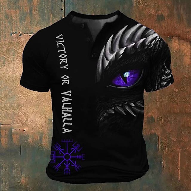 WorldNorse Valhalla Dragon Eye T-Shirt - Purple - US/UK/AU52，EU62 (6XL) - image 3