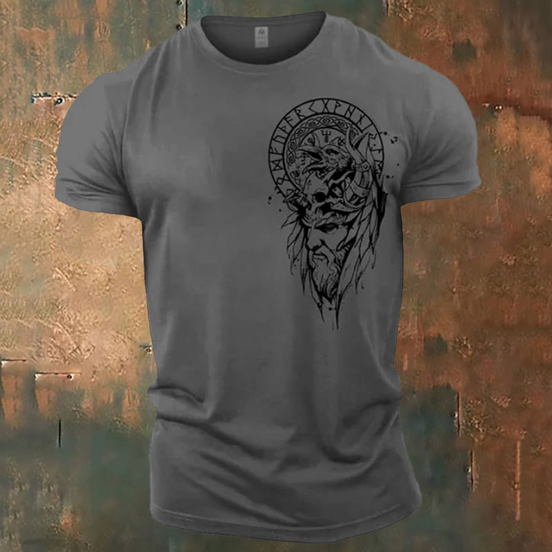 WorldNorse Viking Empire T-Shirt - Gray - US/UK/AU50，EU60 (5XL) - image 0