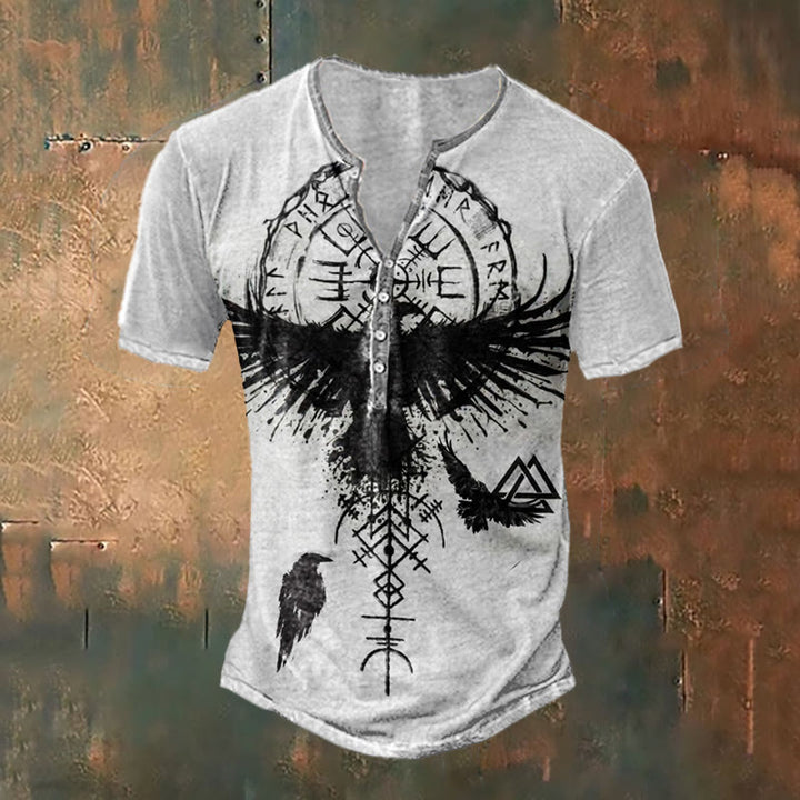 WorldNorse Viking Runes With Raven T-Shirt