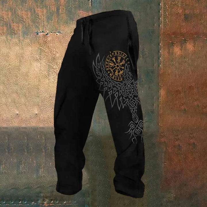 WorldNorse Unisex Viking Print Casual Sweatpants - Yellow - US/UK/AU52，EU62 (6XL) - image 2