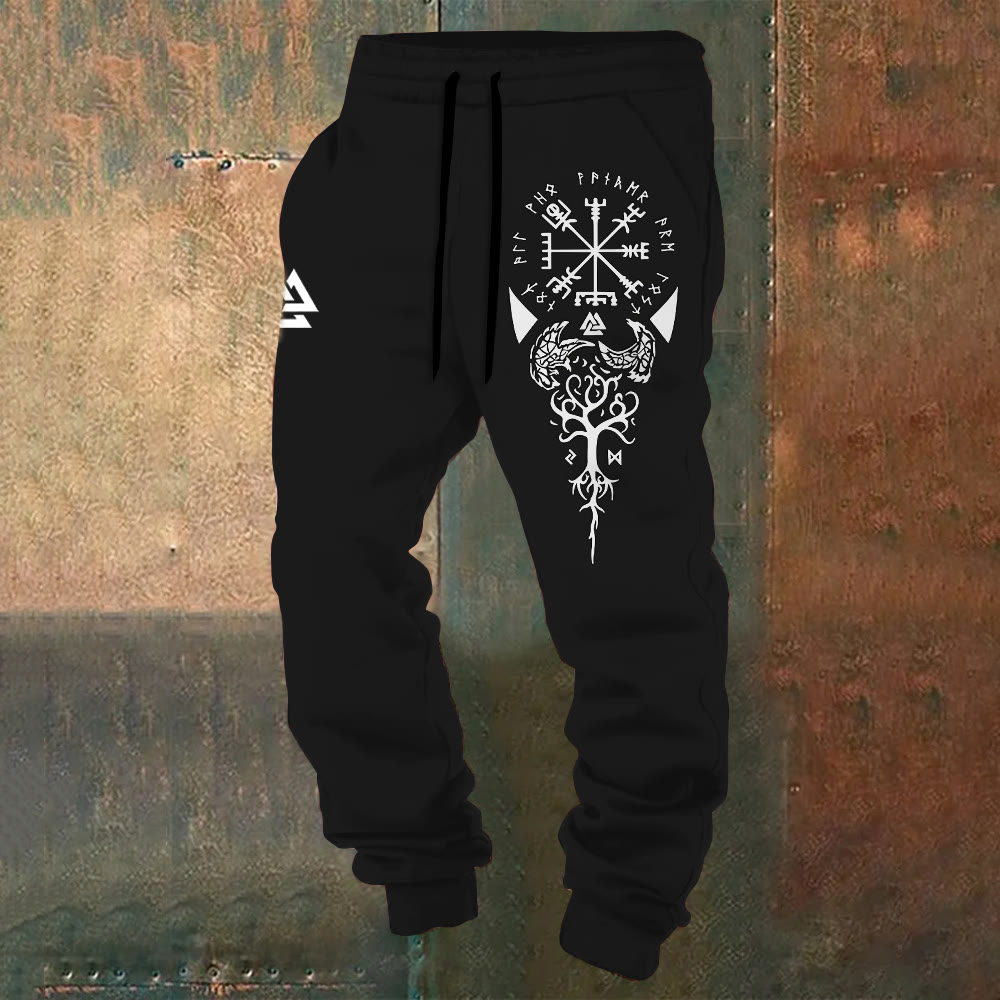 WorldNorse Valknut Graphic Yggdrasil Sweatpants - US/UK/AU52，EU62 (6XL) - image 0
