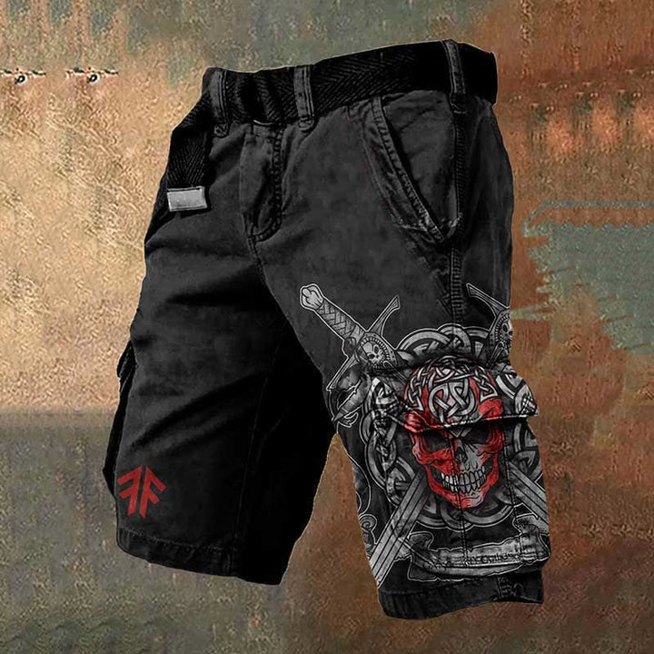 WorldNorse Viking Celtic Knot Rune Cargo Shorts