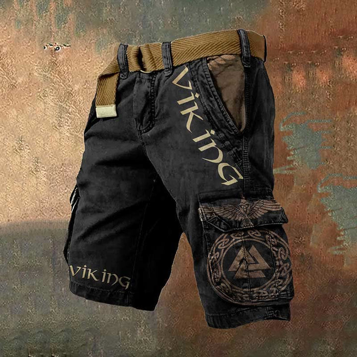 WorldNorse Viking Valknut Celtic Knot Cargo Shorts