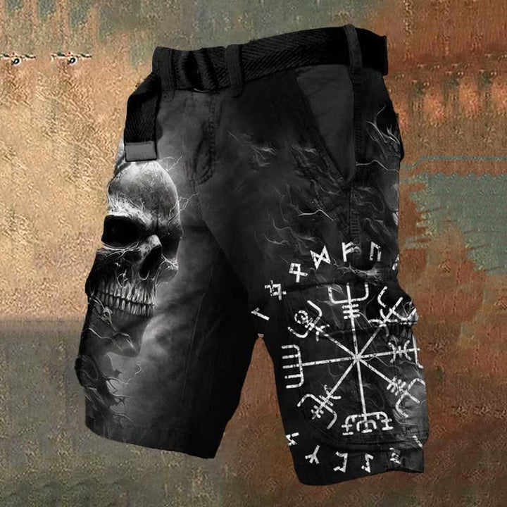 WorldNorse Viking Vegvisir Rune Cargo Shorts